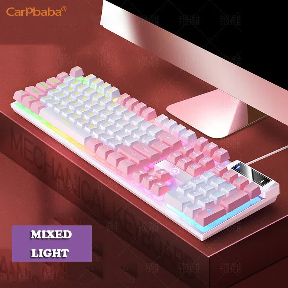 Carpbaba K500 104 Key USB Wire - огляд і ціна Pc Gaming Pink